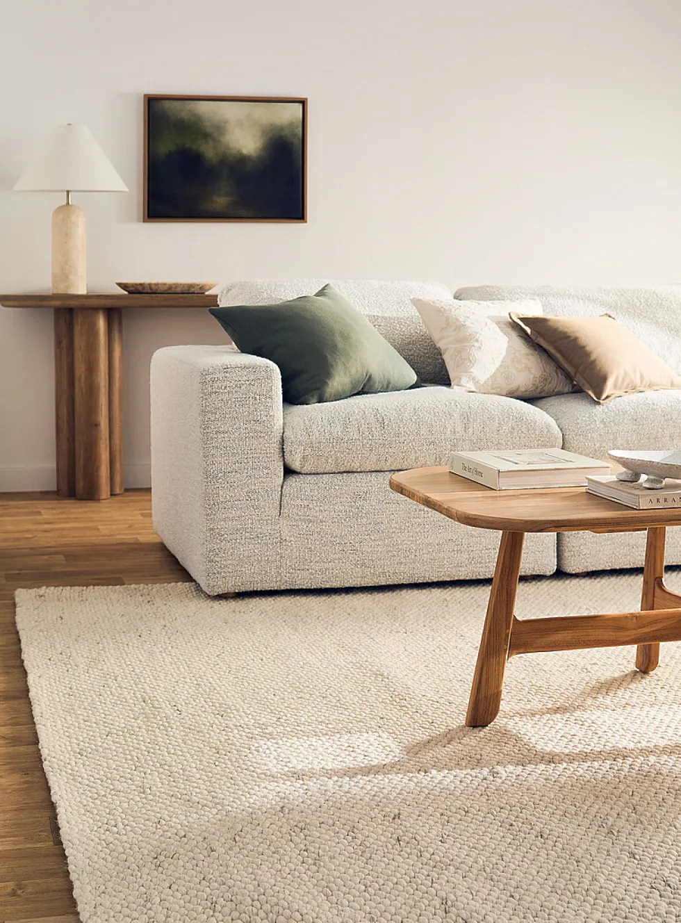 Natural chic artisanal rug