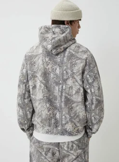 Nature-print hoodie