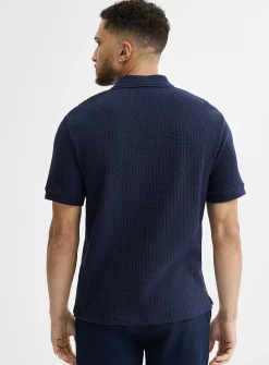 Nautical rope textured polo