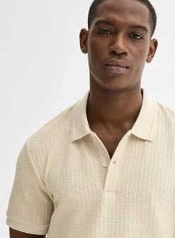 Nautical rope textured polo