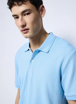 Nautical rope textured polo