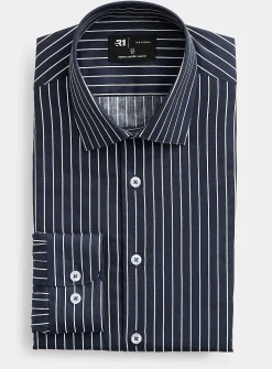Navy nautical-stripe shirt