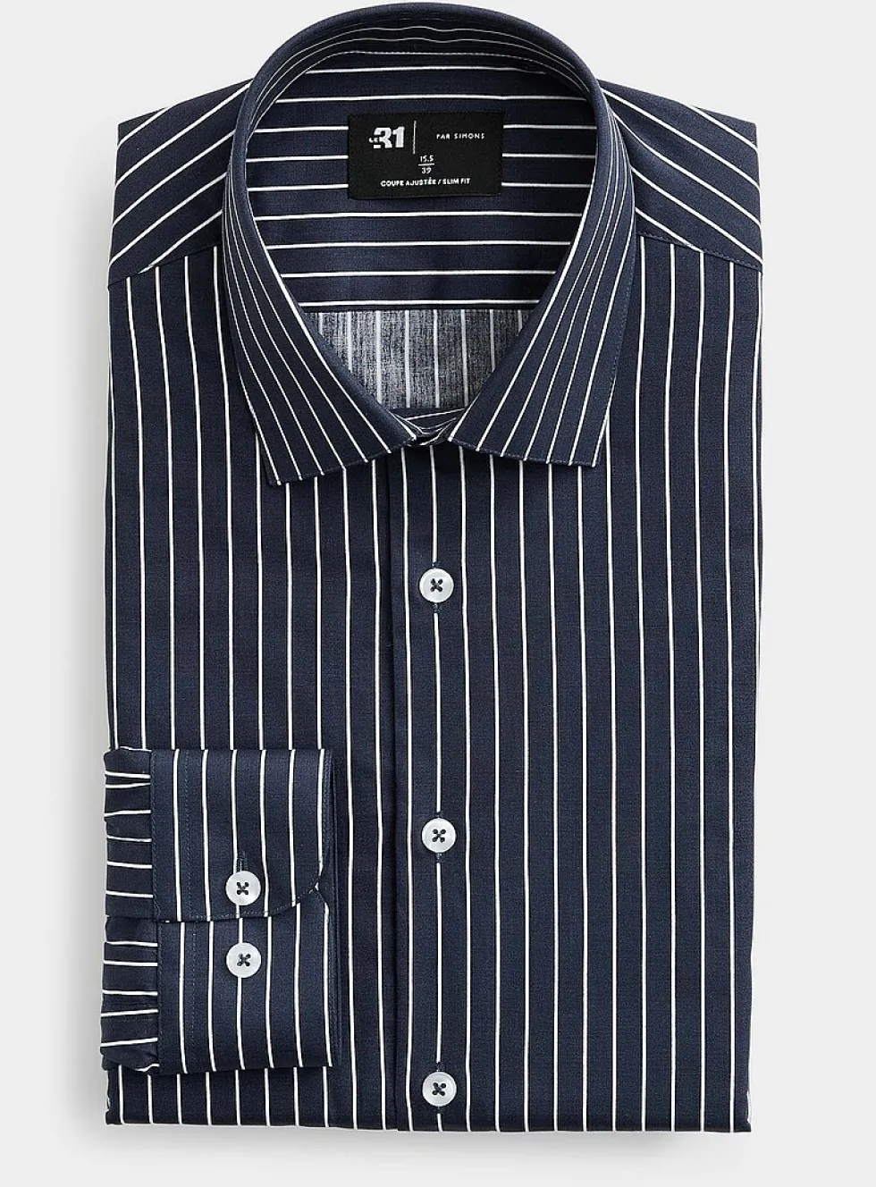 Navy nautical-stripe shirt