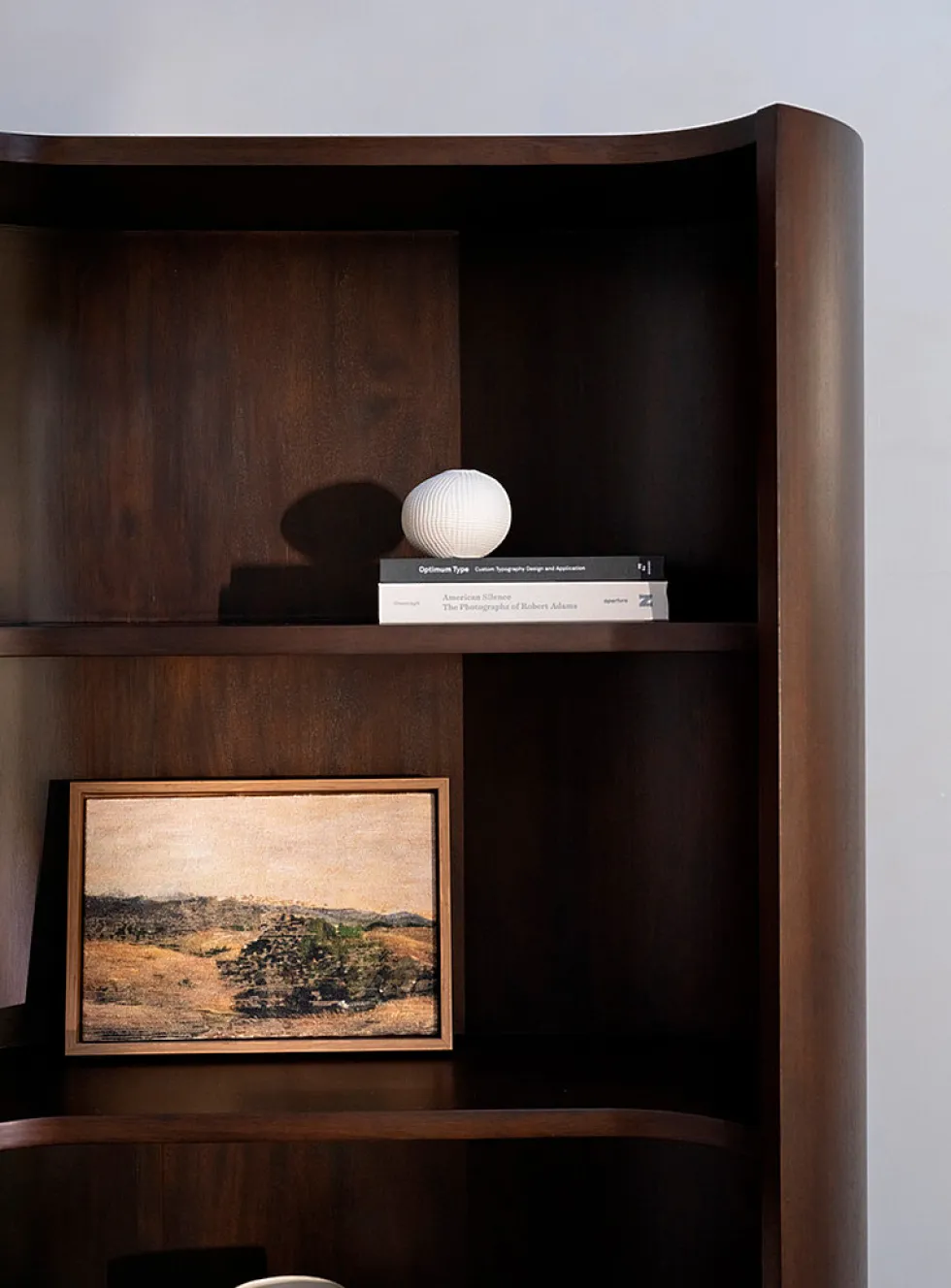 Nera dark brown mahogany bookcase