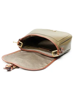 Nicole genuine leather flap bag