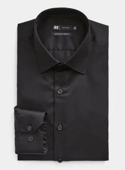 Non-iron satiny cotton shirt