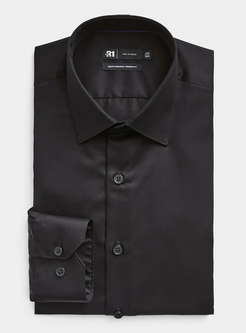 Non-iron satiny cotton shirt