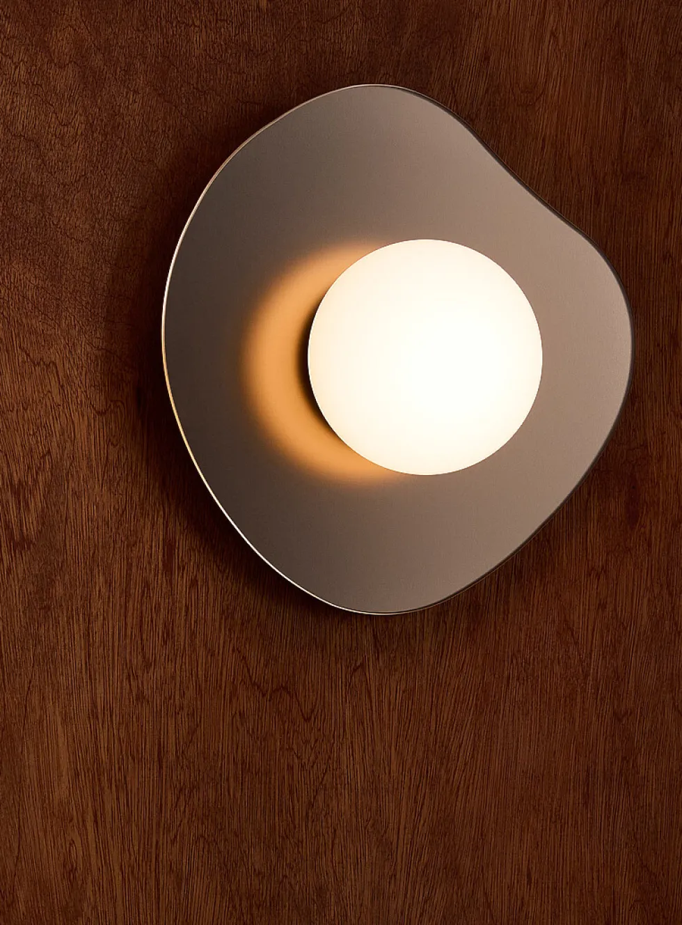 Nopal frosted chrome asymmetrical light fixture