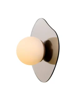 Nopal glossy chrome asymmetrical light fixture