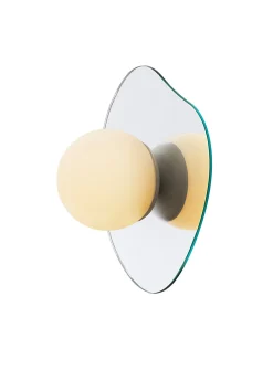 Nopal glossy chrome asymmetrical light fixture