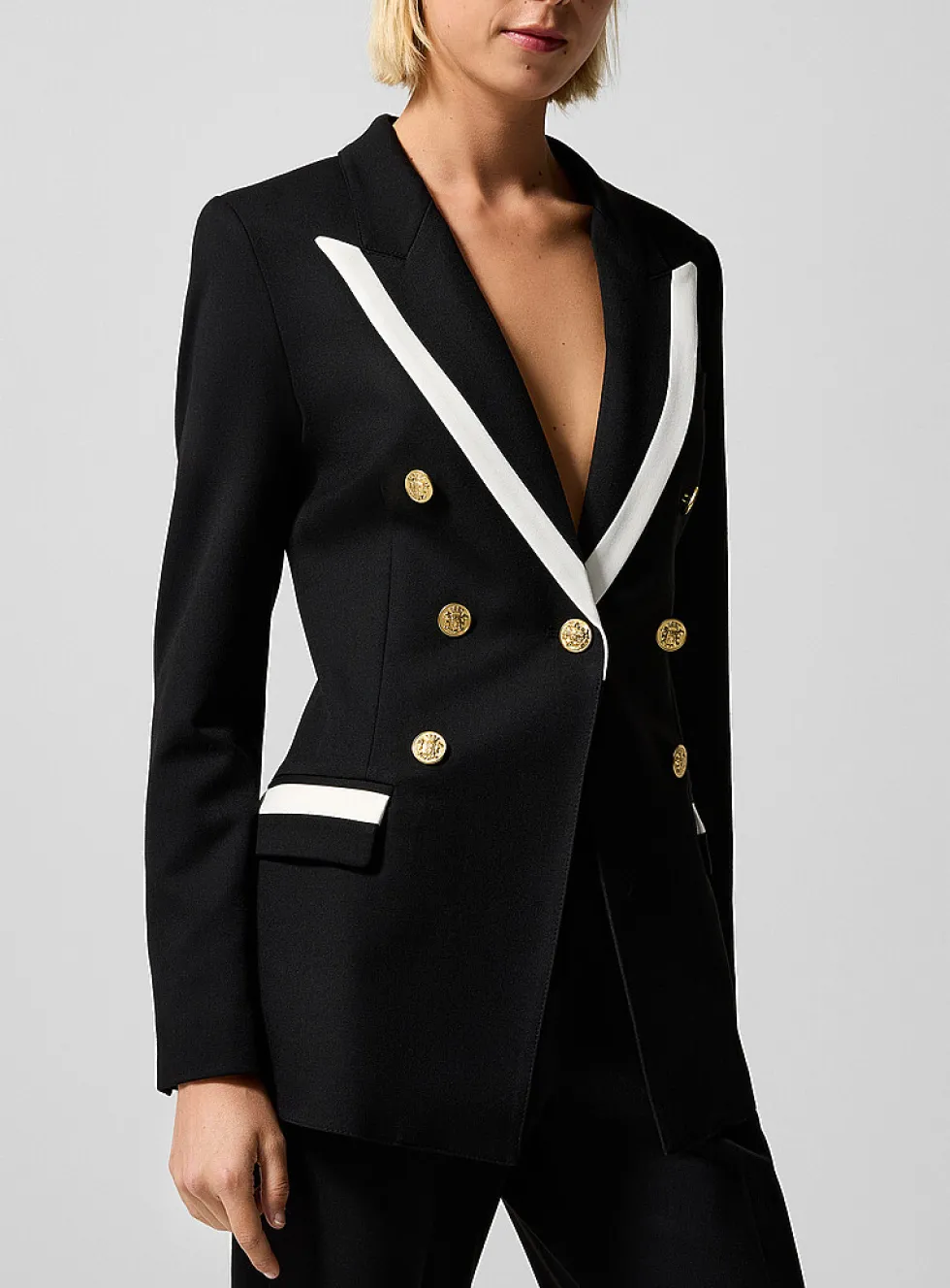 Not a DB white piping blazer