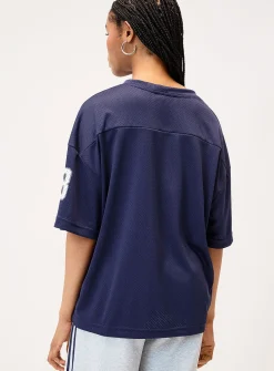 Number loose-fit jersey T-shirt