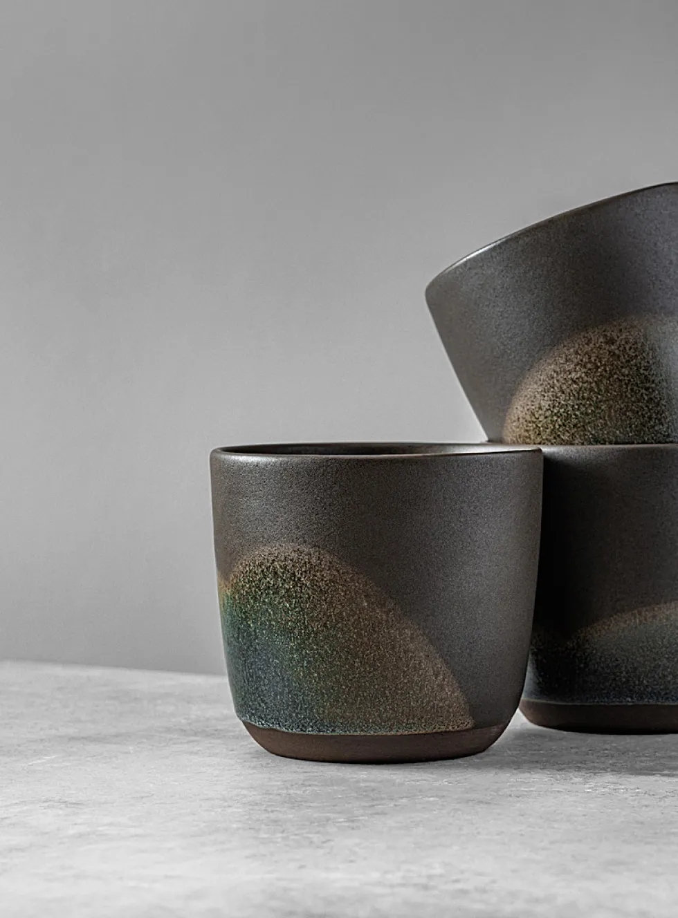 Ombre stoneware travel mug 10 oz.