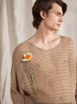Openwork crochet sweater