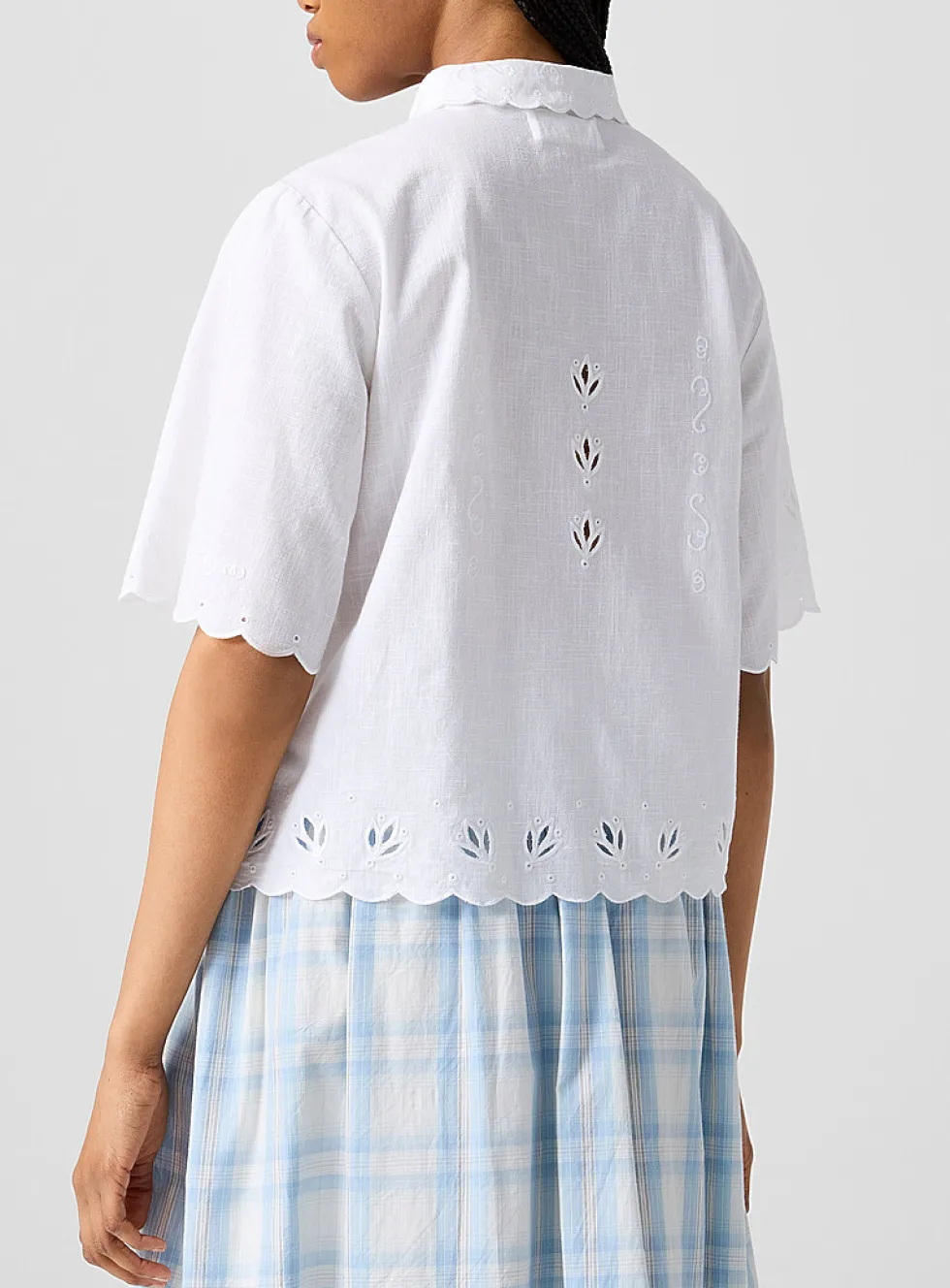 Organic cotton and linen blend Clea blouse