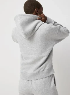 Organic cotton fleece jersey hoodie