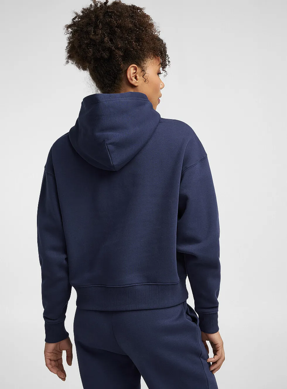 Organic cotton fleece jersey hoodie
