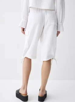 Organic cotton gauze Bermuda short