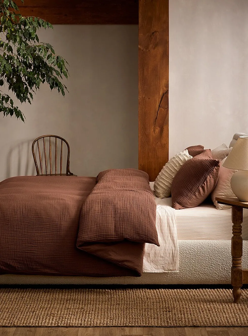 Organic cotton gauze duvet cover set