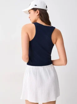 Organic cotton gauze miniskirt