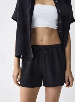 Organic cotton gauze mini short