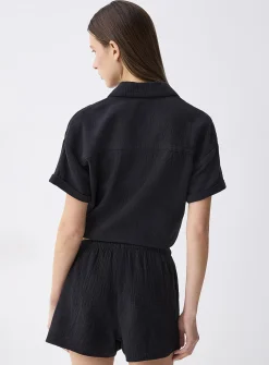 Organic cotton gauze mini short