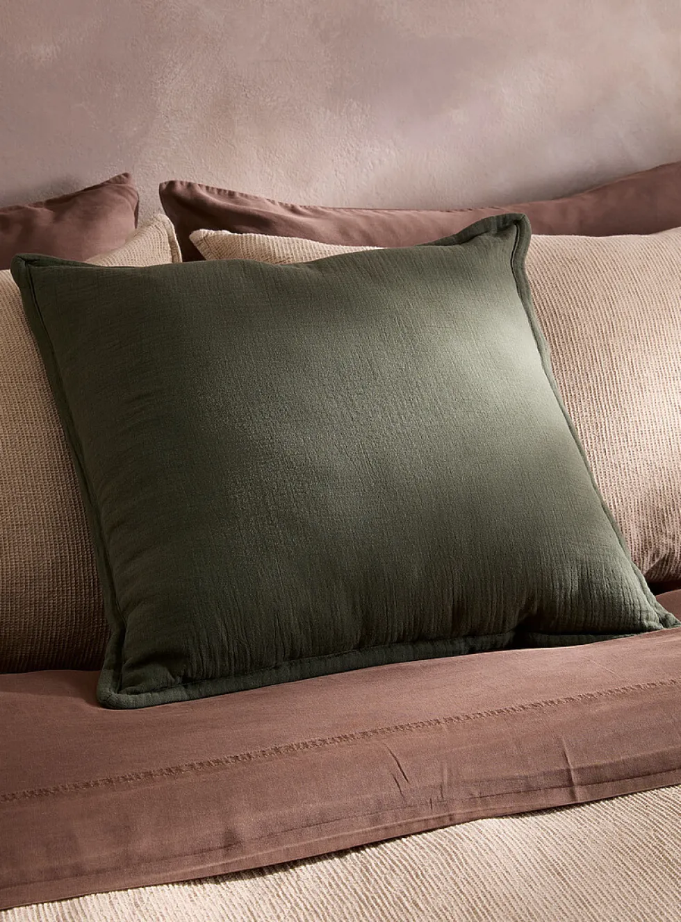 Organic cotton gauze removable-cover cushion