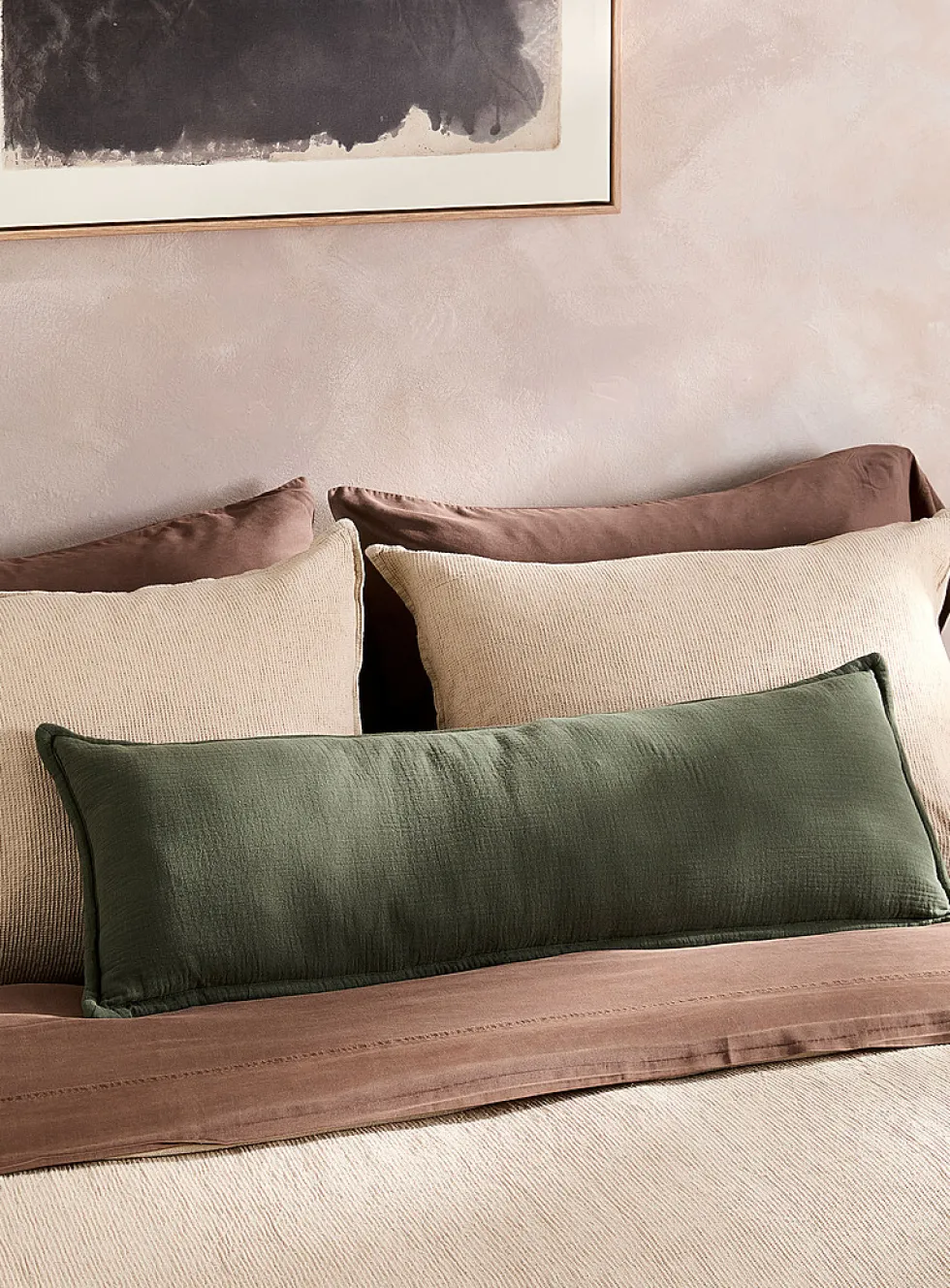 Organic cotton gauze removable-cover cushion