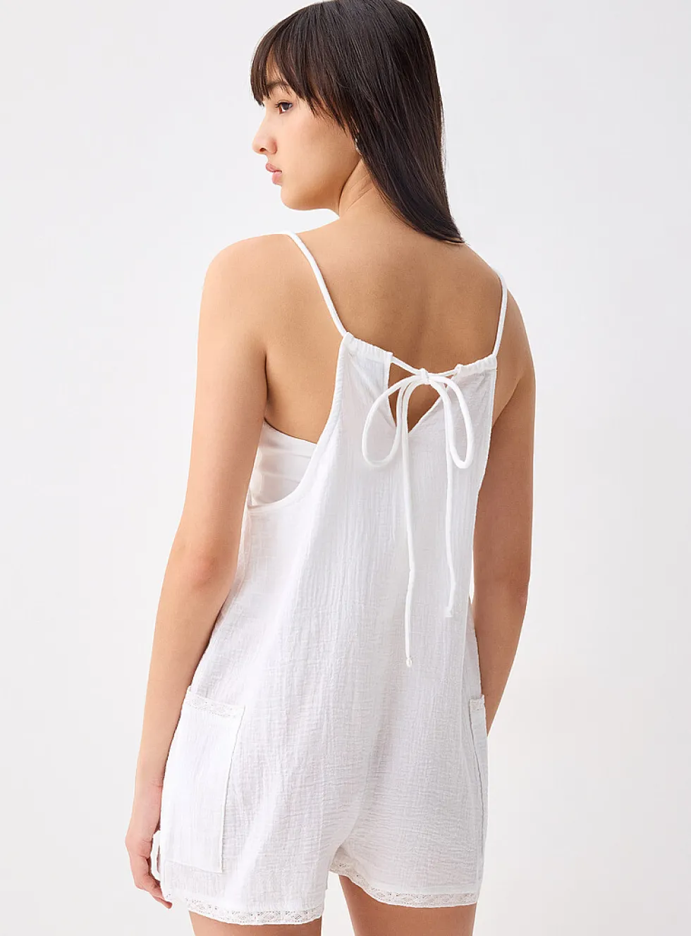 Organic cotton gauze romper