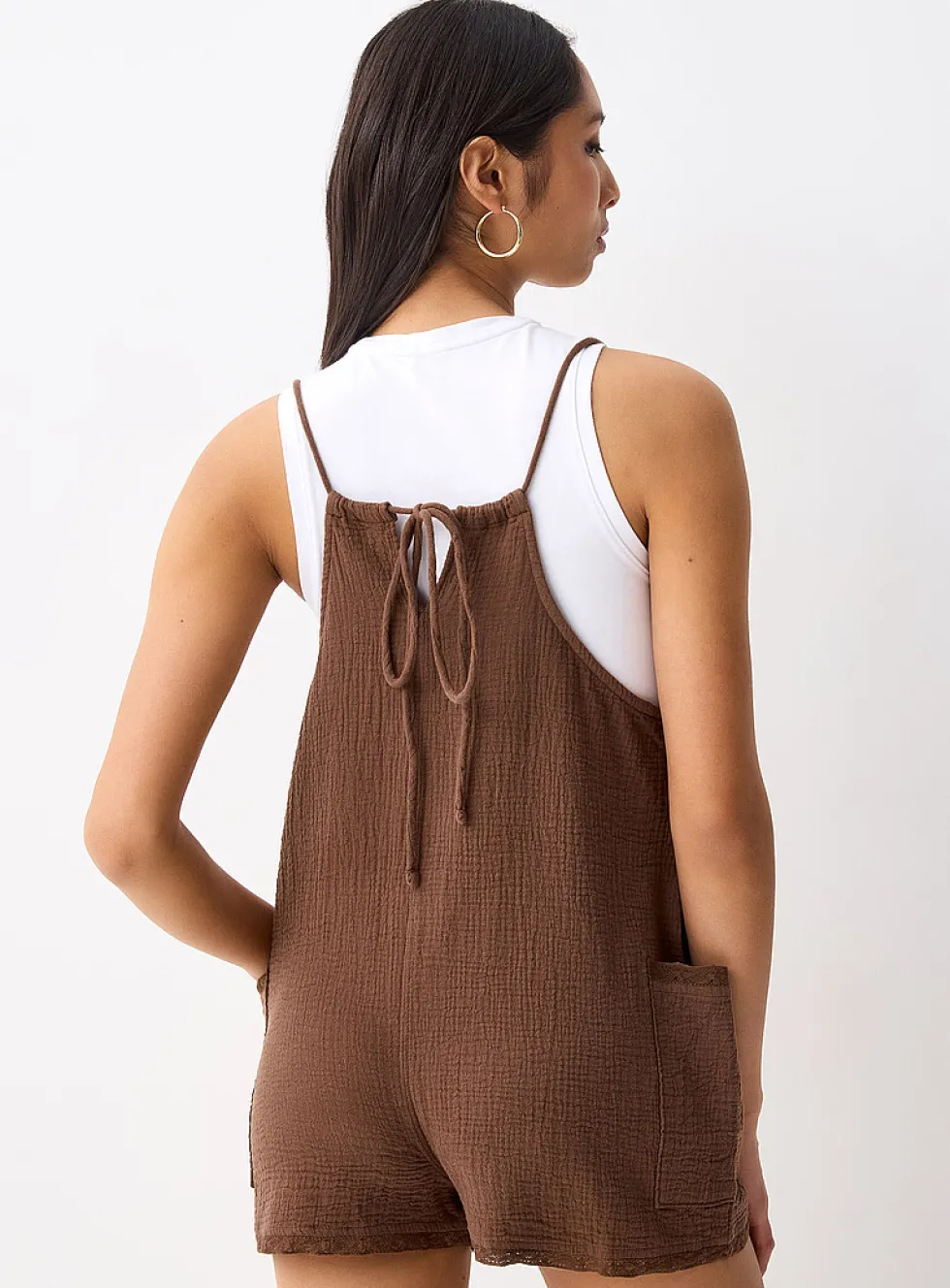 Organic cotton gauze romper