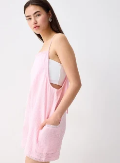Organic cotton gauze romper
