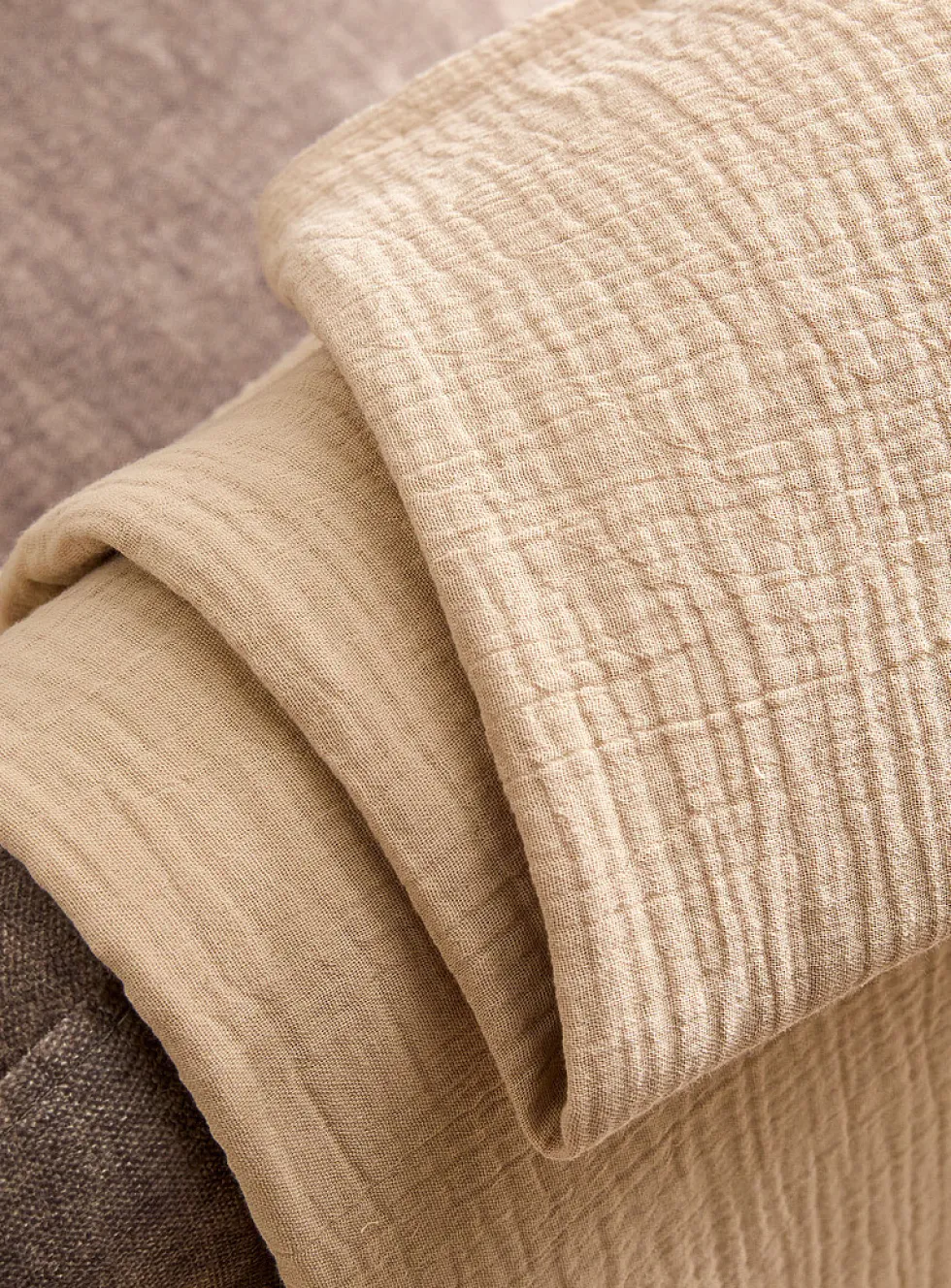 Organic cotton gauze throw