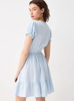 Organic cotton gauze tiered dress