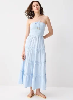 Organic cotton gauze tiered tube dress