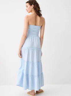 Organic cotton gauze tiered tube dress