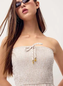 Organic cotton gauze tiered tube dress