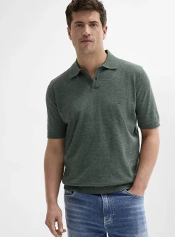 Organic cotton knit polo