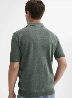 Organic cotton knit polo