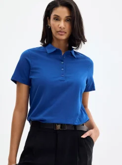 Organic cotton plain polo shirt