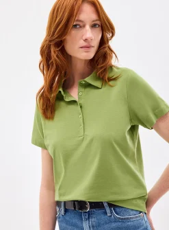Organic cotton plain polo shirt