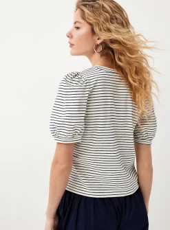 Organic cotton puff-sleeve T-shirt
