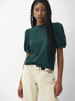 Organic cotton puff-sleeve T-shirt