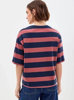 Organic cotton striped boxy T-shirt
