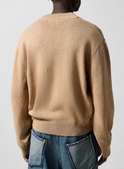 Overlaid collar cardigan