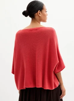 Oversized boxy-fit boat-neck sweater