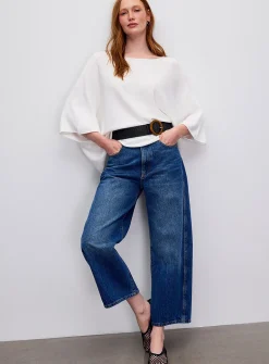 Oversized boxy-fit boat-neck sweater