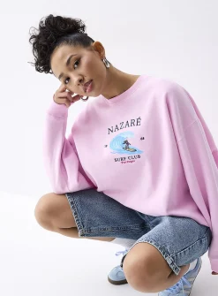 Oversized destination fleece sweatshirt