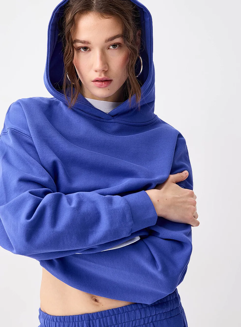 Oversized French terry hoodie