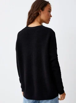 Oversized ottoman knit sweater