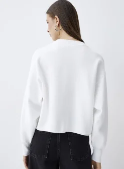 Oversized rolled-hem sweater